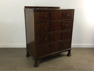 Lot 111 - MAHOGANY CHEST OF DRAWERS