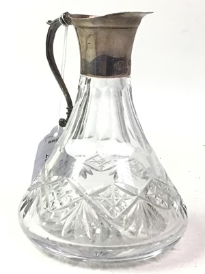 Lot 201 - SILVER MOUNTED CLARET JUG