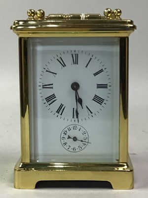 Lot 77 - BRASS CARRIAGE CLOCK