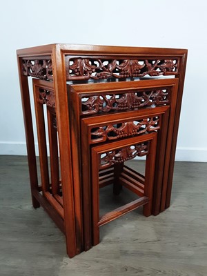 Lot 1210 - CHINESE NEST OF FOUR TABLES