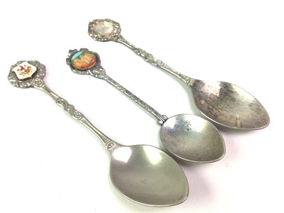 Lot 173 - GROUP OF SILVER PLATE SOUVENIR SPOONS