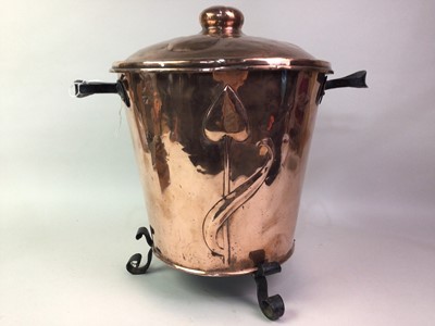 Lot 299 - ART NOUVEAU COPPER COAL BUCKET