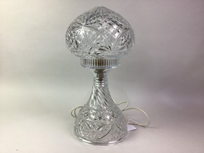 Lot 278 - CUT GLASS TABLE LAMP