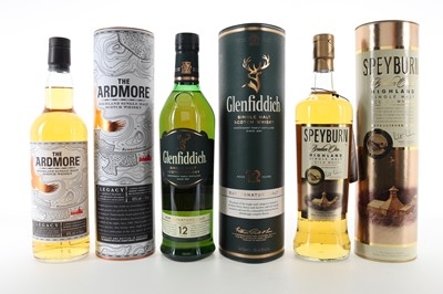 Lot 62 - GLENFIDDICH 12 YEAR OLD, ARDMORE LEGACY AND SPEYBURN BRADAN ORACH