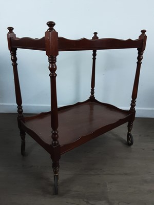 Lot 188 - MAHOGANY DRINKS TROLLEY