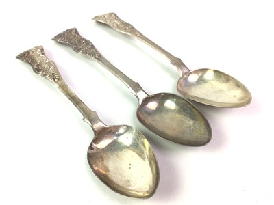 Lot 229 - SET OF TWELVE VICTORIAN SILVER TEASPOONS