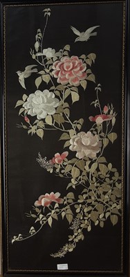 Lot 231 - CHINESE EMBROIDERED SILK PICTURE