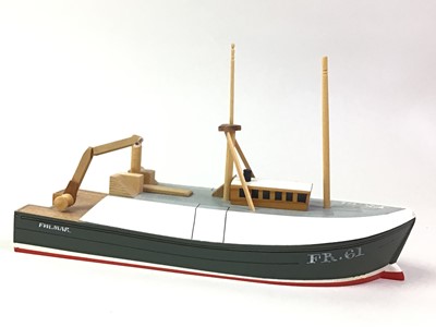 Lot 264 - COLLECTION OF EIGHT WOODEN MODEL BOATS