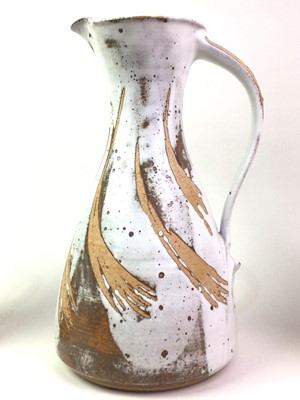 Lot 396 - STUDIO POTTERY VASE AND TWO JUGS