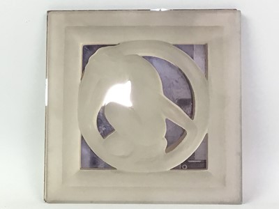 Lot 254 - PAIR OF ART DECO GLASS LIGHT PANELS