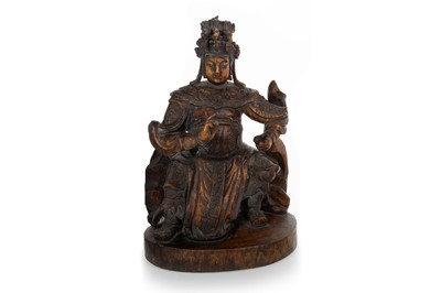 Lot 1230 - CHINESE WOOD FIGURE