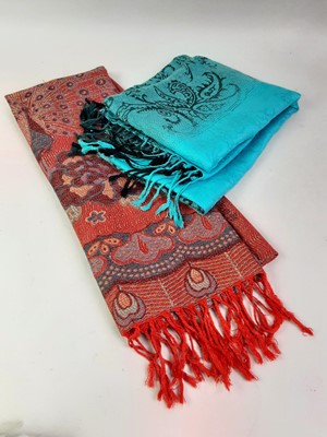 Lot 376 - SEVEN PAISLEY PATTERN SCARVES