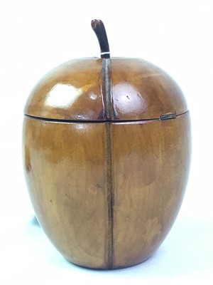 Lot 245 - APPLE SHAPED TEA CADDY