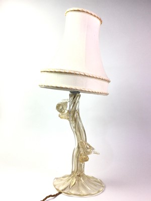 Lot 462 - PAIR OF ITALIAN GLASS TABLE LAMPS