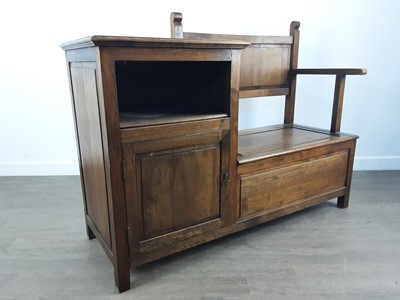 Lot 477 - OAK HALL BENCH