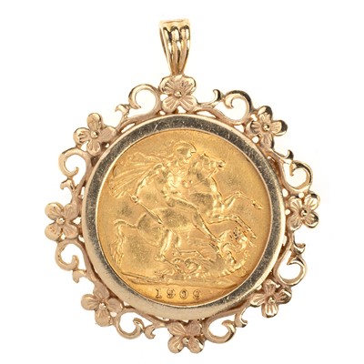 Lot 24 - GEORGE VII GOLD SOVEREIGN PENDANT