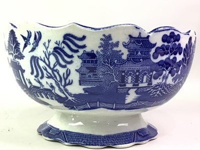 Lot 410 - VICTORIAN BLUE AND WHITE BOWL