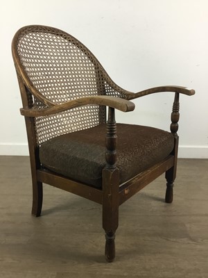 Lot 425 - CANE BACK ARMCHAIR