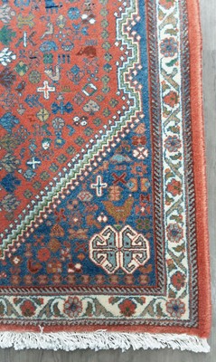 Lot 1397 - TERRACOTTA GROUND SHIRAZ RUG