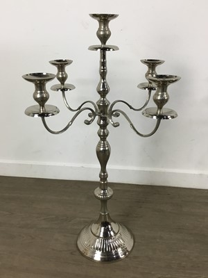 Lot 602 - PAIR OF VICTORIAN STYLE FIVE LIGHT CANDELABRA