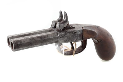 Lot 10 - CONTINENTAL DOUBLE BARREL PERCUSSION POCKET PISTOL