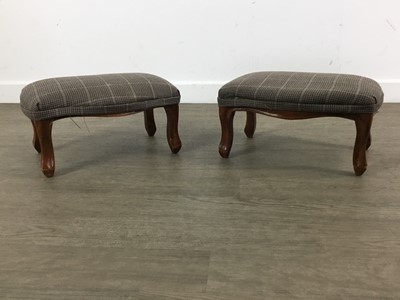 Lot 575 - PAIR OF VICTORIAN STYLE FOOTSTOOLS