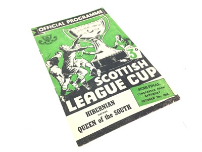 Lot 604 - HIBS VS QUEEN OF THE SOUTH LEAGUE CUP SEMI FINAL PROGRAMME