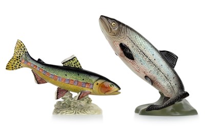 Lot 1418 - BESWICK, GROUP OF FOUR FISH