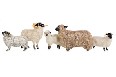 Lot 1475 - BESWICK,  FOUR SHEEP FIGURES