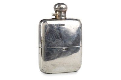 Lot 839 - GEORGE V SILVER HIP FLASK