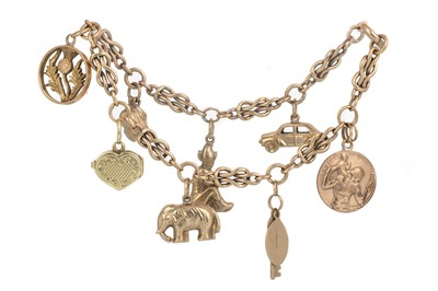 Lot 439 - GOLD CHARM BRACELET