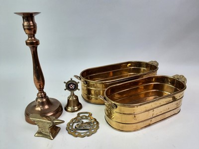 Lot 706 - GROUP OF BRASSWARE