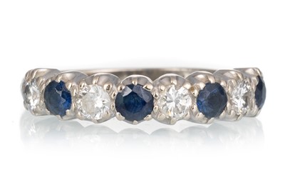 Lot 478 - SAPPHIRE AND DIAMOND BAND