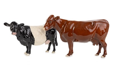 Lot 1480 - BESWICK, TWO COW FIGURES