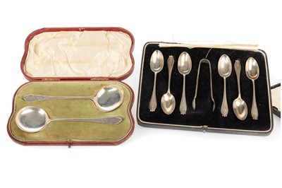 Lot 855 - FOUR SETS OF SILVER CUTLERY