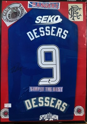 Lot 649 - CYRIEL DESSERS, SIGNED RANGERS SHIRT