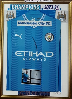 Lot 794 - KEVIN DE BRUYNE, SIGNED MANCHESTER CITY SHIRT