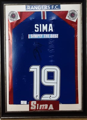 Lot 800 - ABDALLAH SIMA, SIGNED RANGERS SHIRT