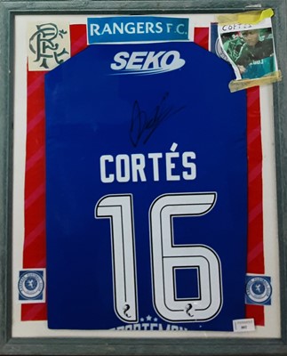 Lot 802 - OSCAR CORTES, SIGNED RANGERS SHIRT