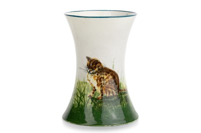 Lot 1565 - WEMYSS BEAKER VASE