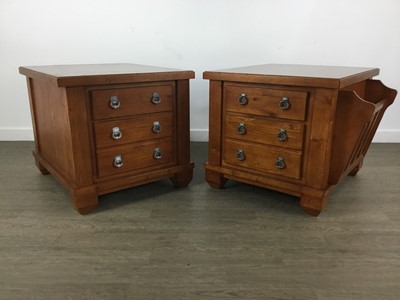 Lot 700 - PAIR OF CONTEMPORARY CHERRYWOOD SIDE TABLES