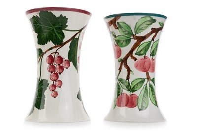 Lot 1586 - WEMYSS, TWO BEAKER VASES