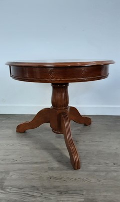 Lot 488 - PAIR OF MODERN OAK CIRCULAR OCCASIONAL TABLES