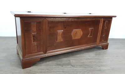 Lot 814 - MAHOGANY BLANKET CHEST