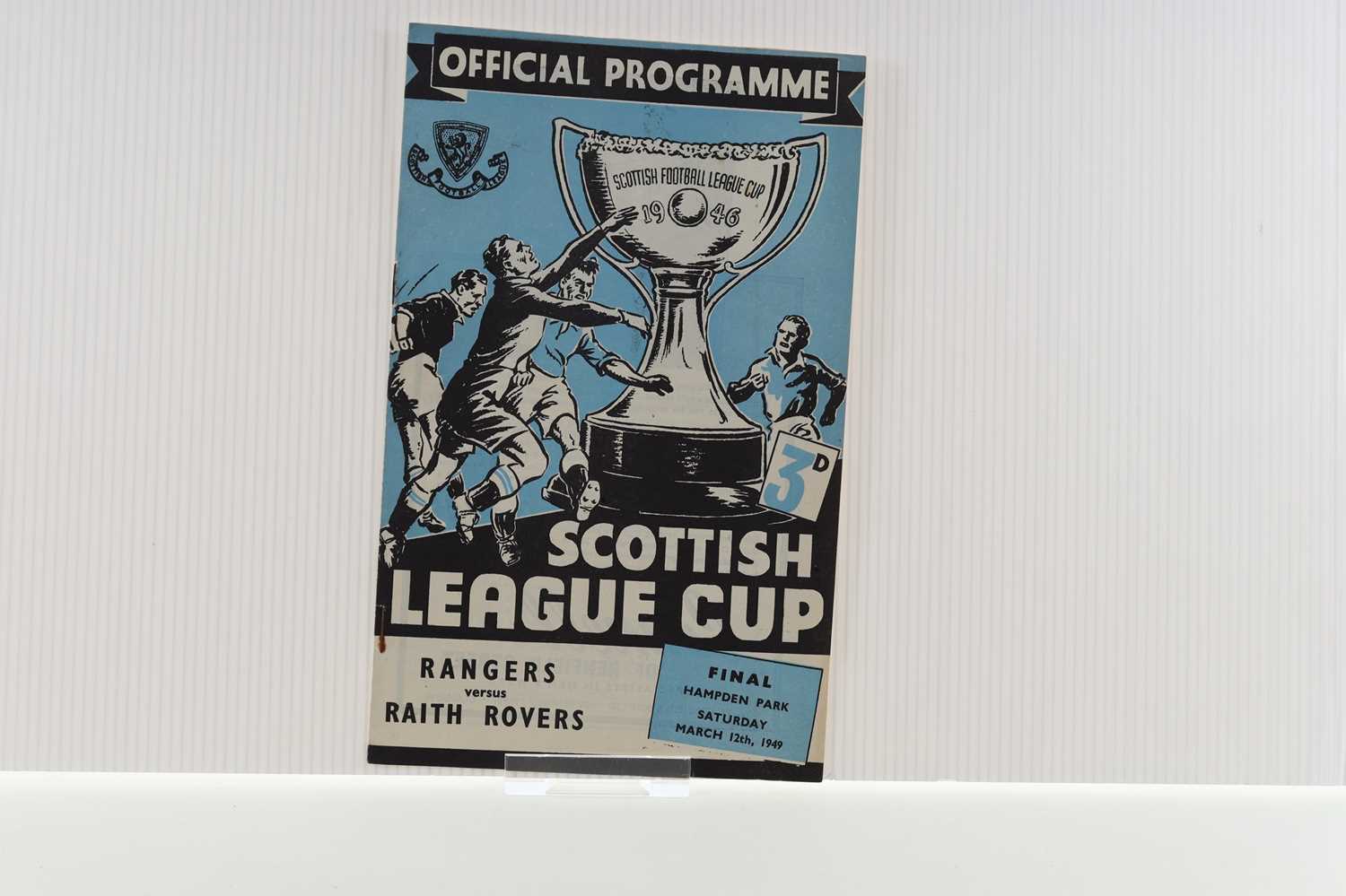 Lot 1757 - RANGERS F.C. VS. RAITH ROVERS F.C., LEAGUE CUP FINAL PROGRAMME