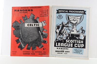 Lot 1758 - RANGERS F.C., FIVE LEAGUE CUP PROGRAMMES