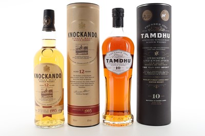 Lot 100 - KNOCKANDO 1993 12 YEAR OLD AND TAMDHU 10 YEAR OLD