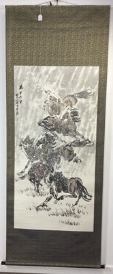 Lot 1240 - AFTER XU BEIHONG (1895 - 1953), CHINESE SCROLL