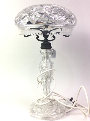 Lot 57 - CRYSTAL MUSHROOM TABLE LAMP