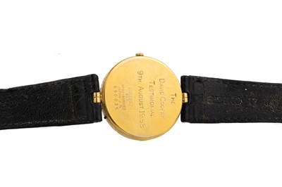 Lot 1784 - SCOTT NISBET OF RANGERS F.C., DAVIE COOPER TESTIMONIAL NINE CARAT GOLD PRESENTATION WATCH